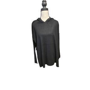 Copied - Zenana Hooded Knit Tunic w/ Ribbed Sleeves – L/XL – Cozy Oversized Fi